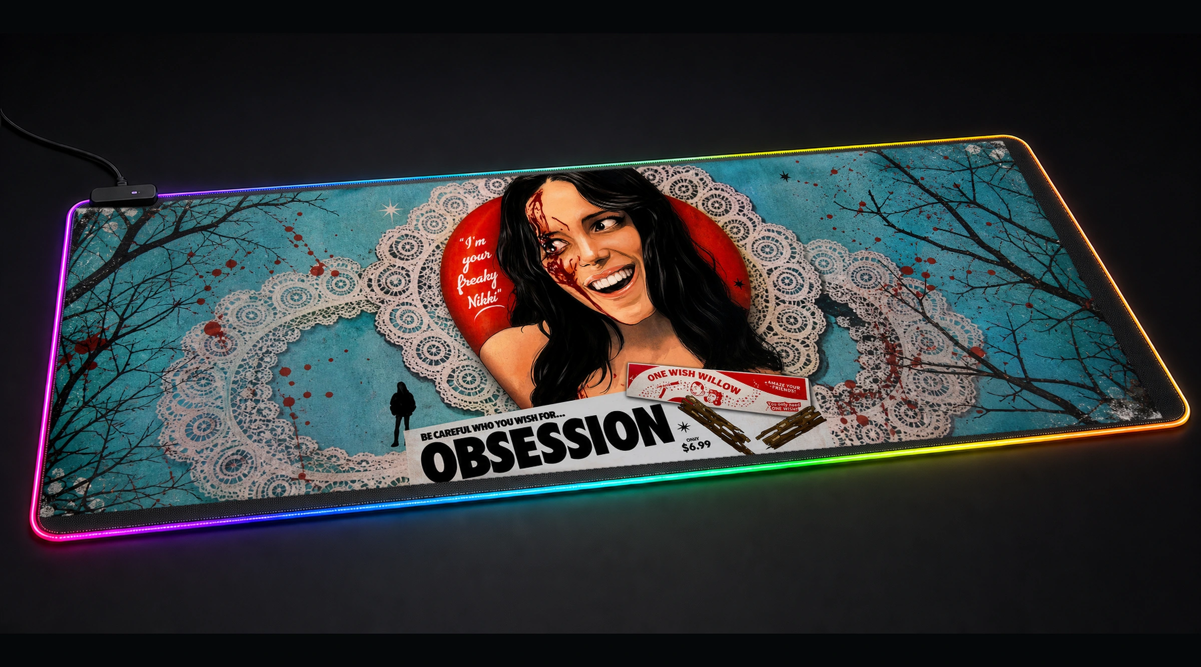 Obsession Movie Art movie tv art panoramic RGB gaming desk mat product view