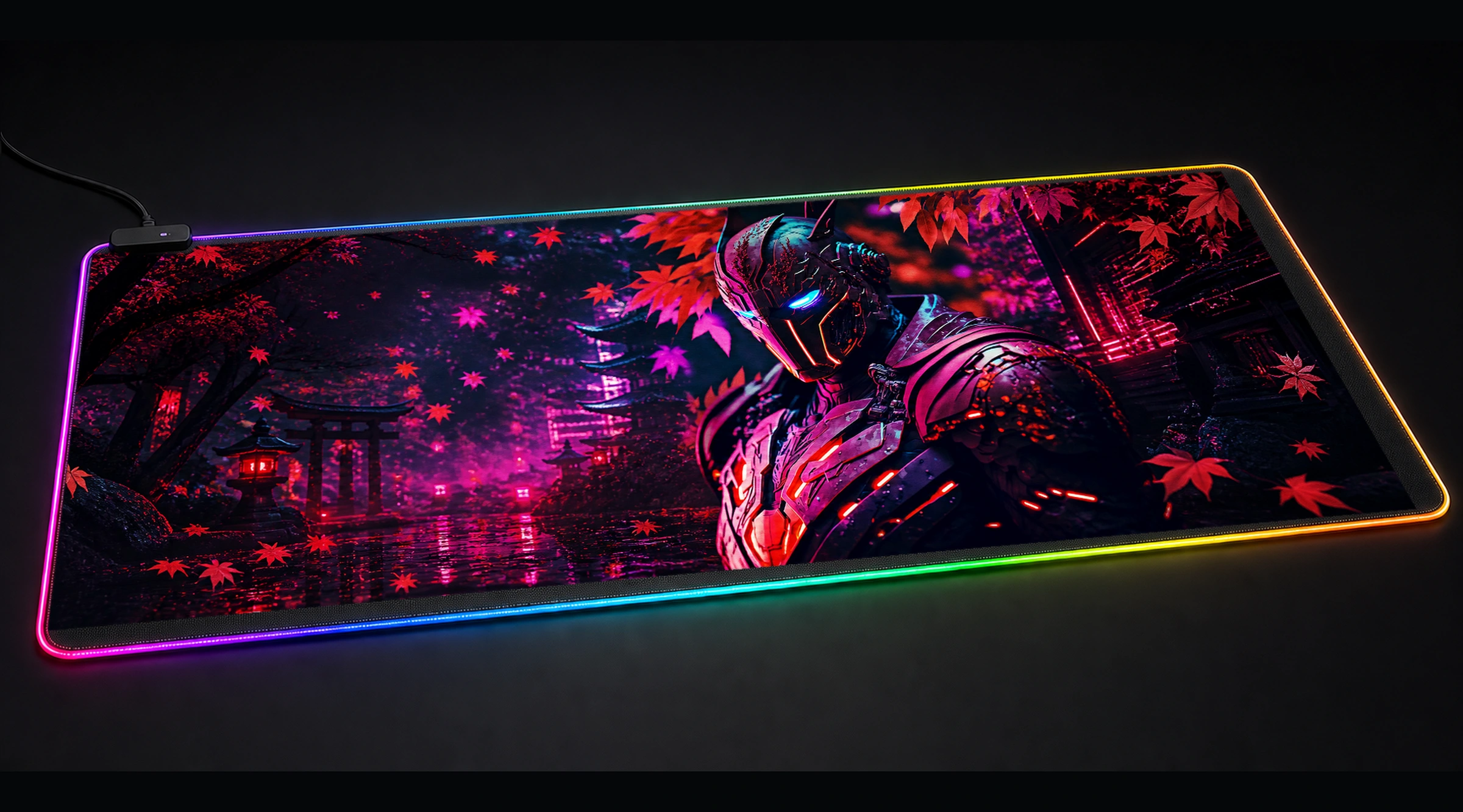 Red Army in War icon portrait art panoramic RGB gaming desk mat product view
