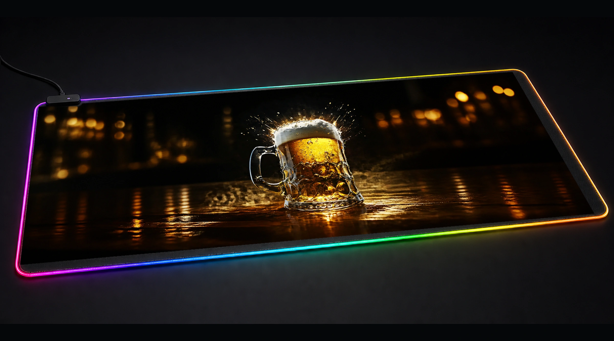 Cheers with You food kitchen art panoramic RGB gaming desk mat product view