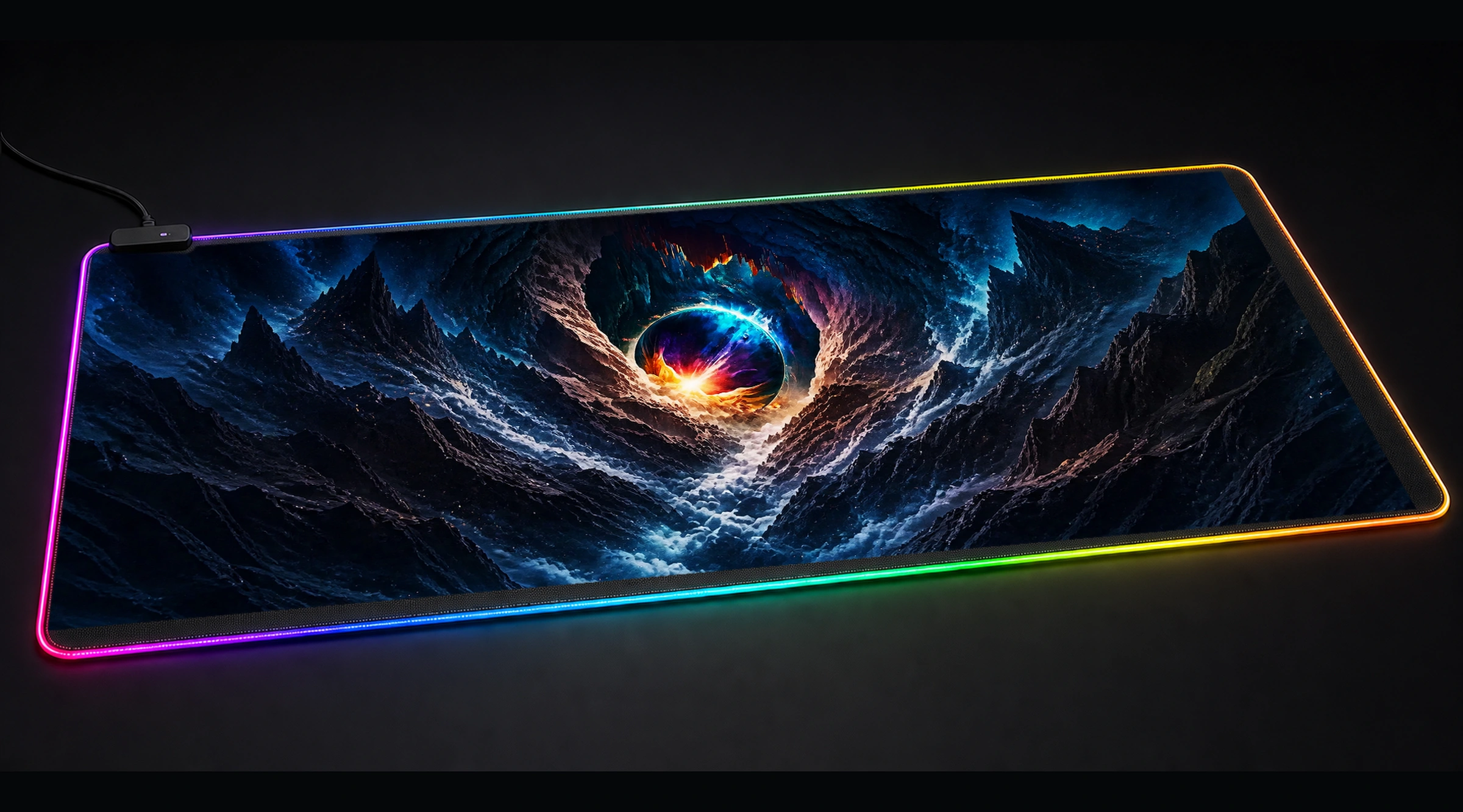 The End Of Time jdm drift panoramic RGB gaming desk mat product view