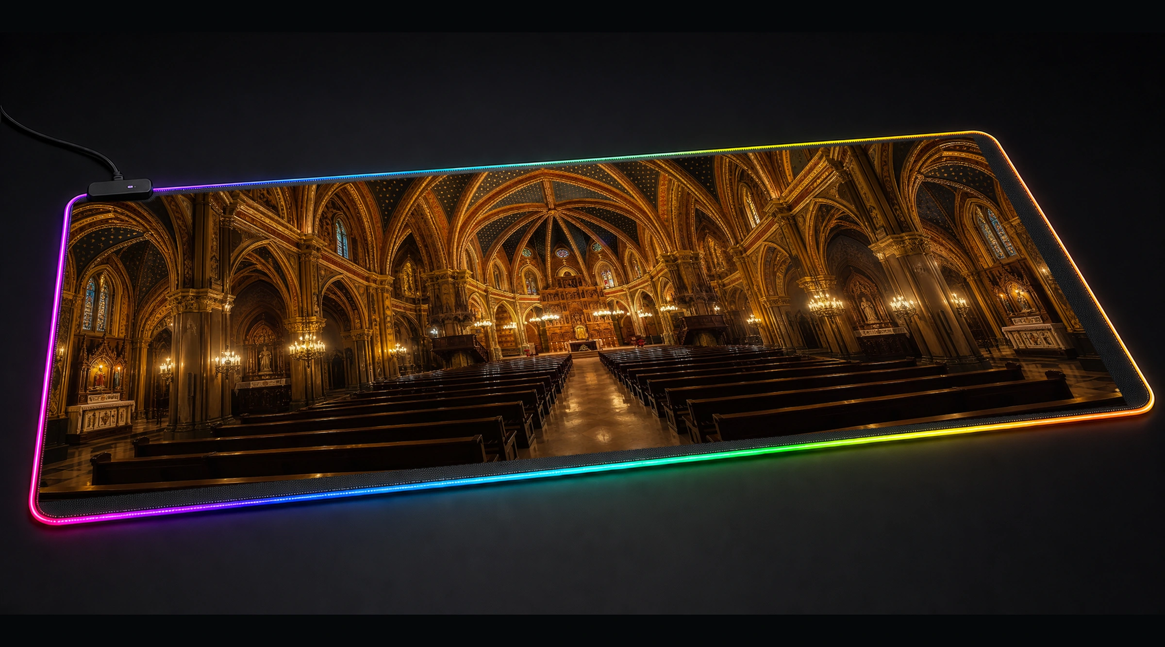 Religius religion — Golden Heritage cultural heritage art panoramic RGB gaming desk mat product view