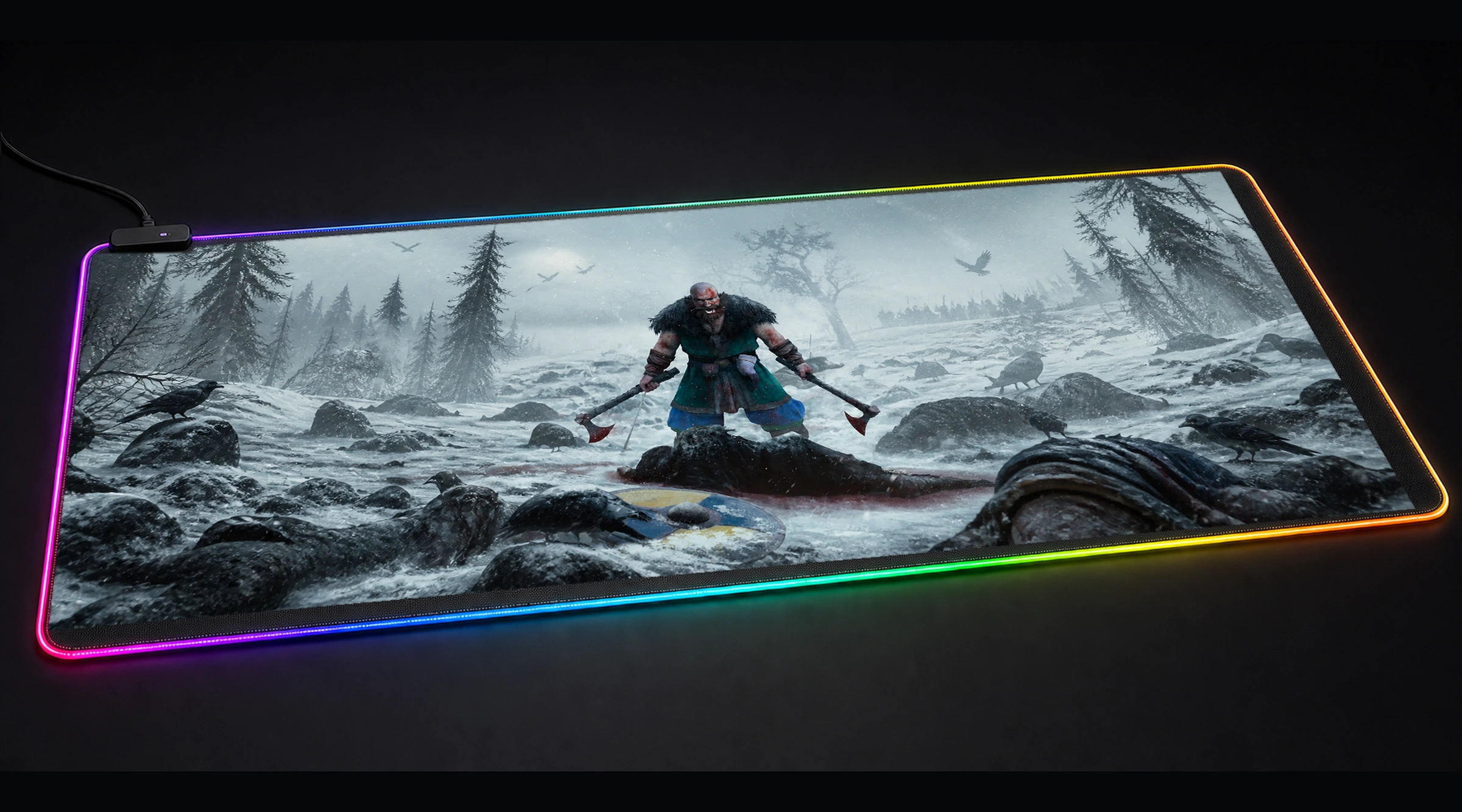 Expeditions Viking tactical action panoramic RGB gaming desk mat product view