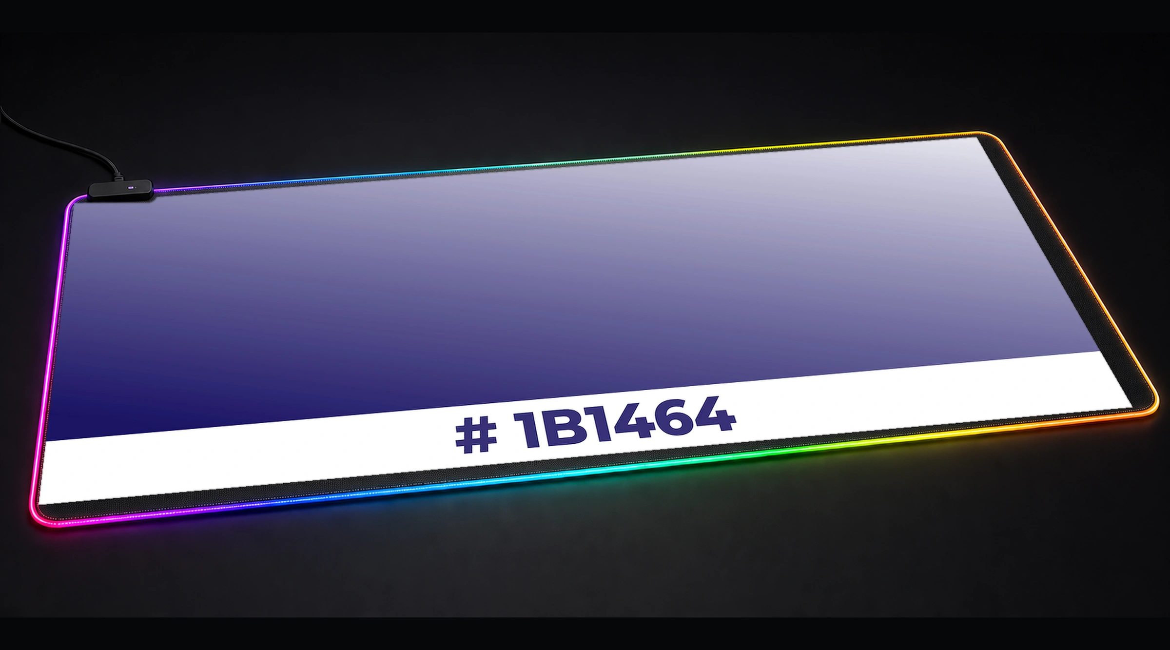 Colorfull Gradient Purple gradient color art panoramic RGB gaming desk mat product view